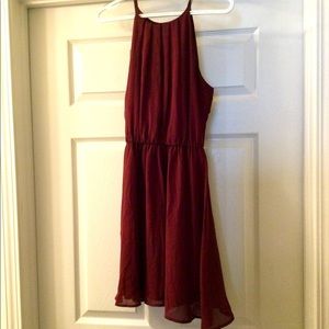 Knee Length Maroon Dress